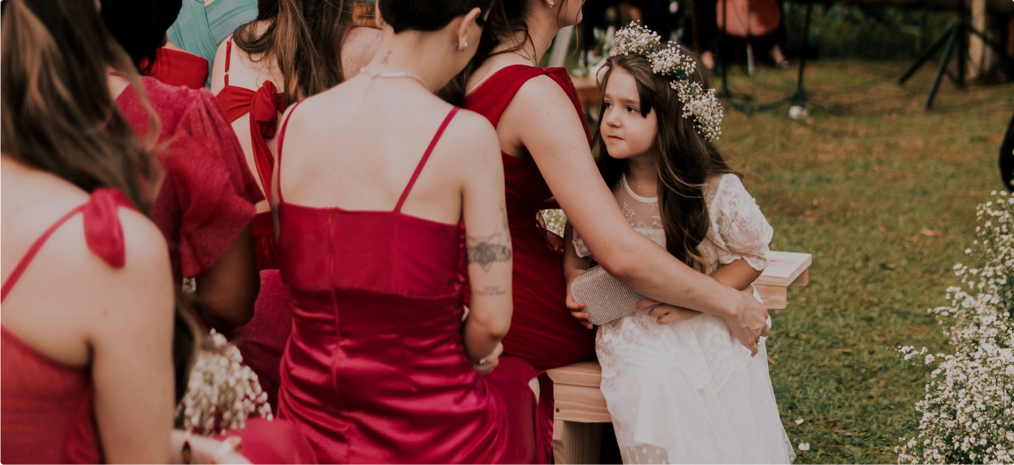 A child at a wedding
