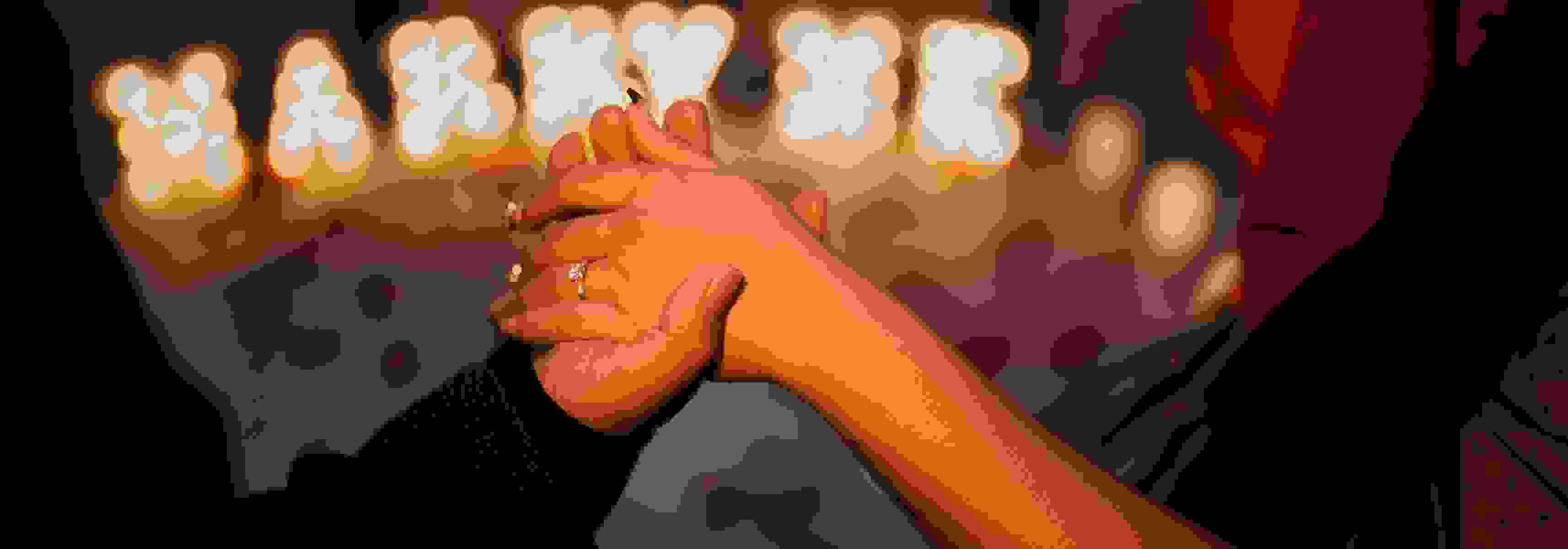 Holding hands after a proposal