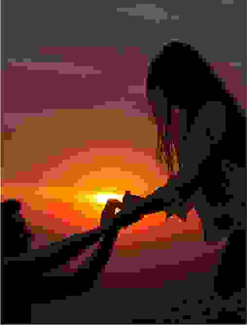 Sunset proposal silhouette
