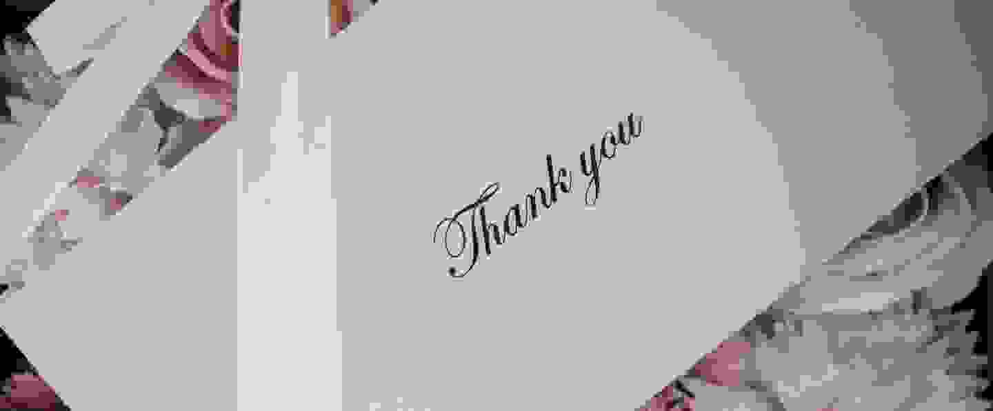 Wedding thank you notes