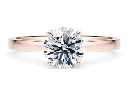 1477 Classic in Rose Gold set with a Round cut diamond.