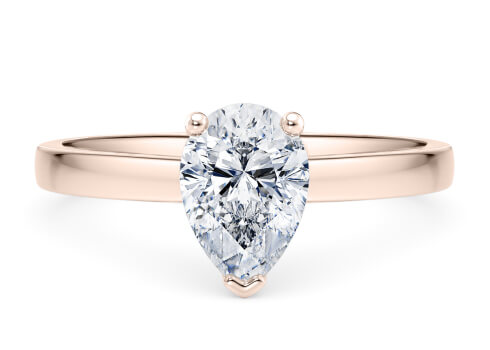 1477 Classic in Rose Gold set with a Pear cut diamond.