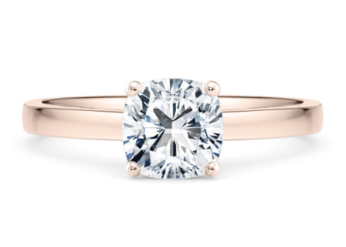 1477 Classic in Rose Gold set with a Cushion cut diamond.