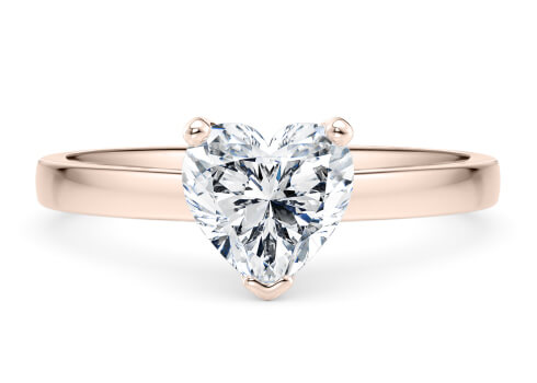 1477 Classic in Rose Gold set with a Heart cut diamond.