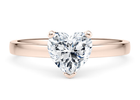 1477 Classic in Rose Gold set with a Heart cut diamond.
