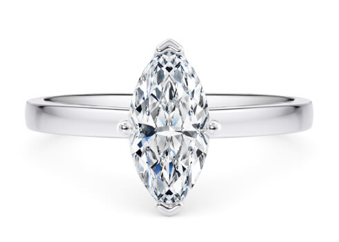 1477 Classic in White Gold set with a Marquise cut diamond.