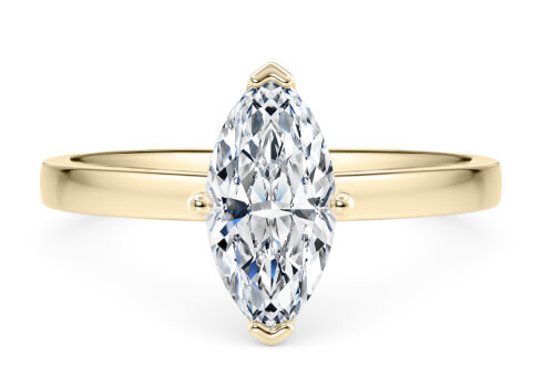 1477 Classic in Geelgoud set with a Marquise cut diamant.