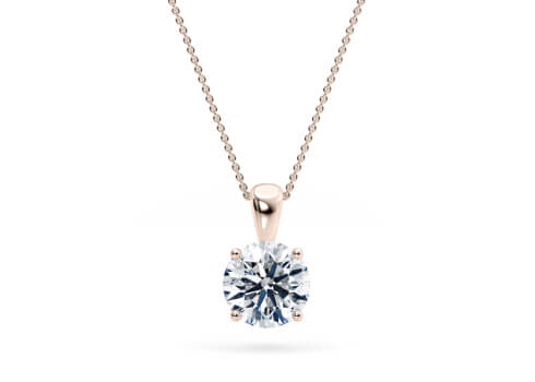 Lumina in Rose Gold set with a Round cut diamond.