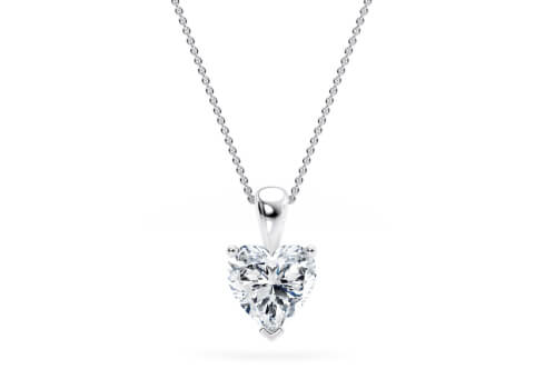 Lumina in Bílé zlato set with a Srdce cut diamant.