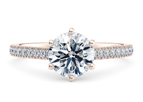 1477 Vintage in Rose Gold set with a Round cut diamond.