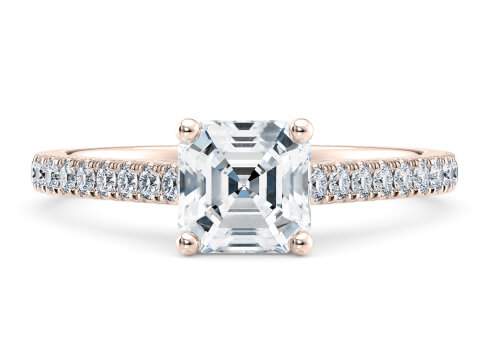1477 Vintage in Roségold set with a Prinzess cut diamant.