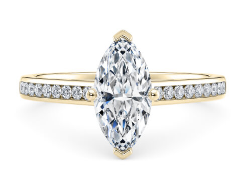 Tsarina in Yellow Gold set with a Marquise cut diamond.