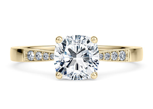 Delicacy Vintage in Gult gull (9k) set with a Pute cut diamant.