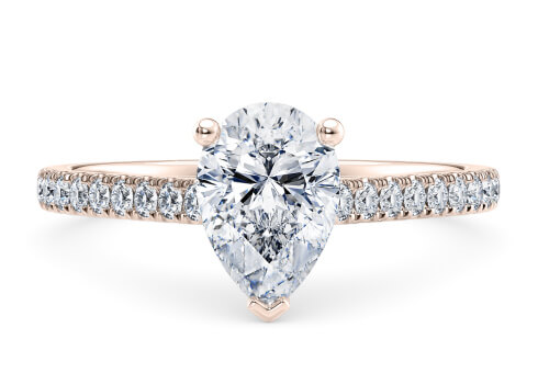 1477 Vintage in Or rose set with a Poire cut diamant.