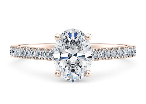 1477 Vintage in Rose Gold set with a Oval cut diamond.