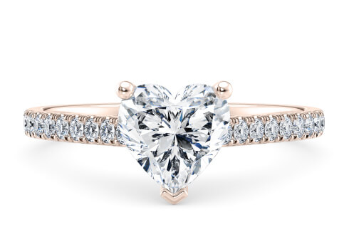 1477 Vintage in Rose Gold set with a Heart cut diamond.