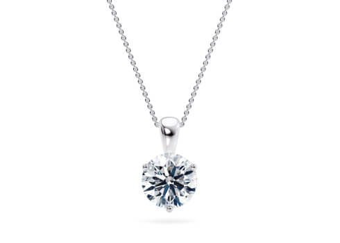 Meissa in Oro bianco (9k) set with a Rotondo cut diamante.