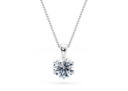 Chloe in Weißgold set with a Brillant cut diamant.