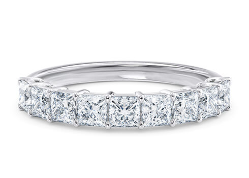 Sieraden Ringen Bruiloft & Verloving Trouwringen 4,5 ctw F-VS natuurlijke ovale en ronde diamant eternity band in 14/18K wit 8 mm breedte ovale diamant halo eternity ring in elke maat 