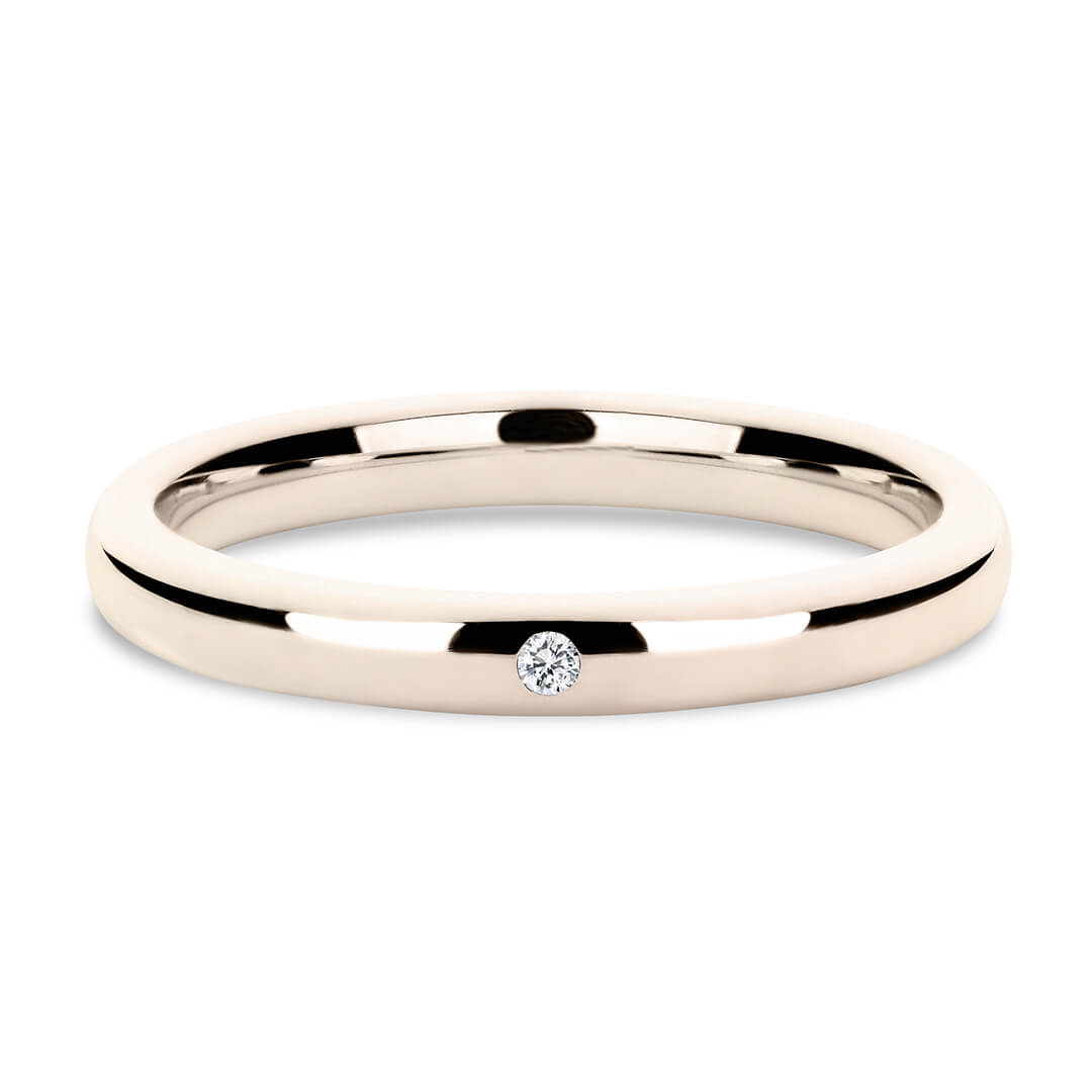 Wedding Ring in Rose Gold (18k) with a Medium profile and 2mm width