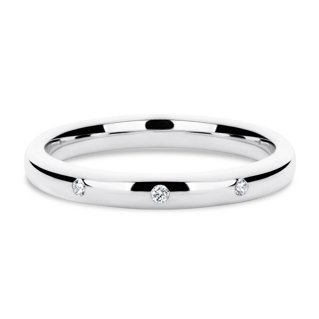 Wedding Ring in Platinum (950) with a Medium profile and 2mm width