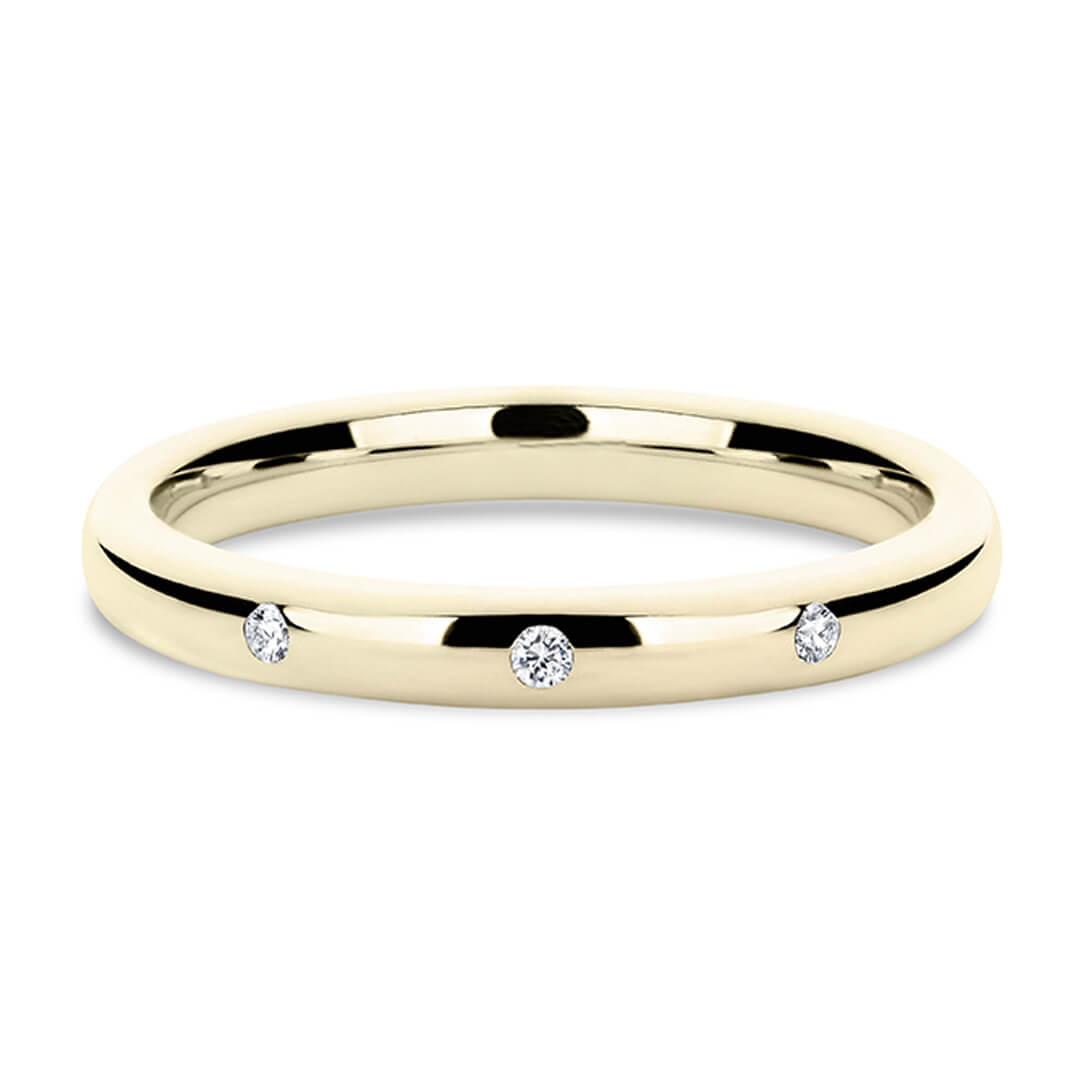 Wedding Ring in Yellow Gold (18k) with a Medium profile and 2mm width