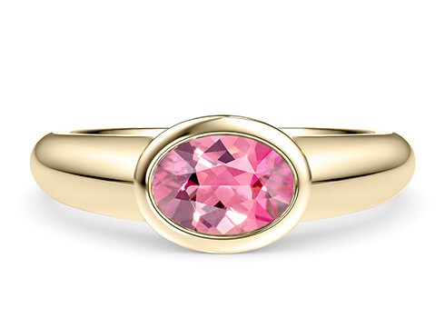 Prisma Oval Ring in Gult gull (9k)