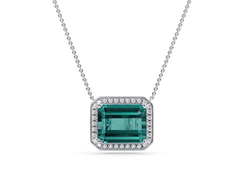 Kaleida Octagon Necklace in 白金.
