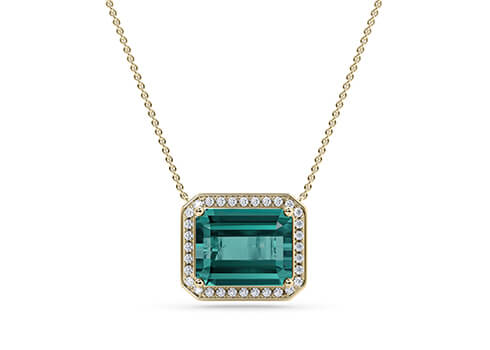 Kaleida Octagon Necklace in Yellow Gold.