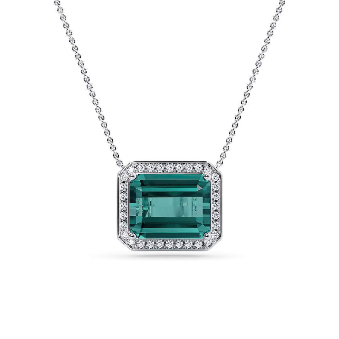 Kaleida Octagon Necklace in White Gold (18k)