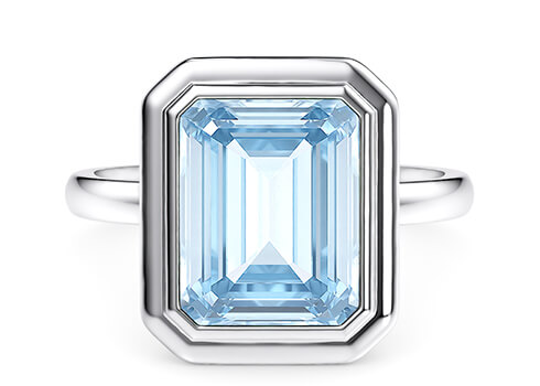 Cala Octagon Ring
 in 白金.