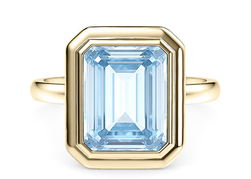 Cala Octagon Ring
 in Gult gull (9k)