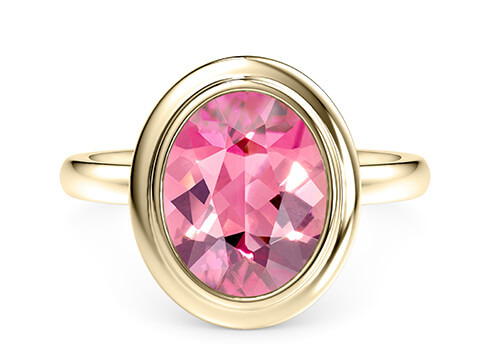 Cala Oval Ring in Ouro amarelo