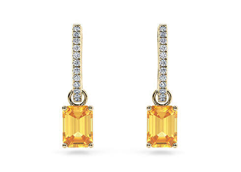 Prisma Octagon Drops in Yellow Gold.
