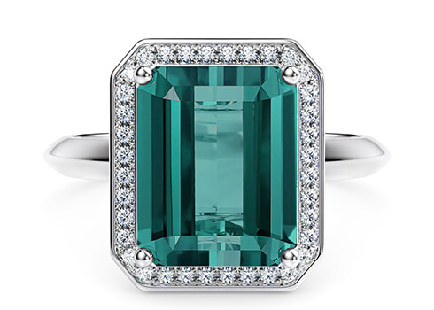 Kaleida Octagon Ring in Weißgold (9k)