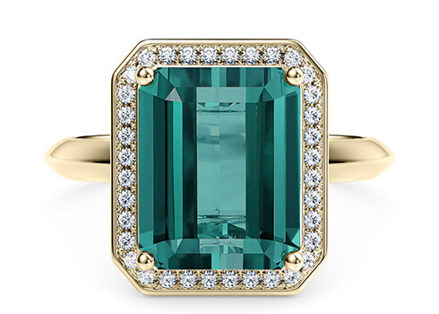 Kaleida Octagon Ring in Gult gull (9k)