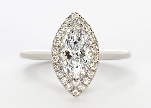 Rossetti Engagement Ring in Platinum.