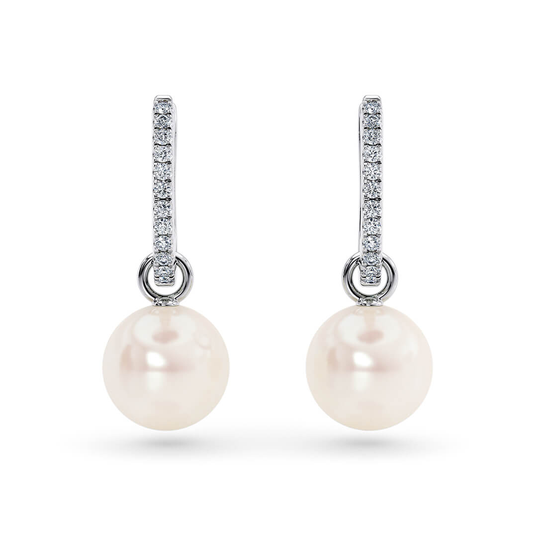 Tesora Round Drops in White Gold (18k)