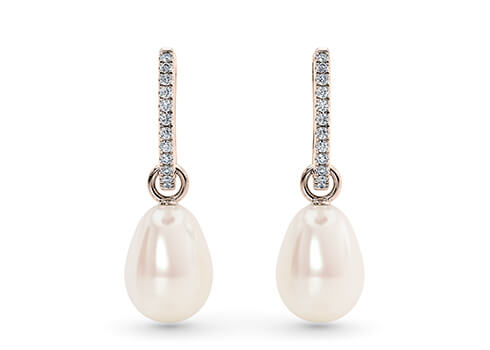 Tesora Oval Drops in Or rose