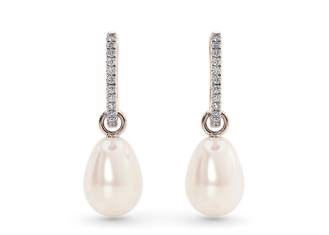 Tesora Oval Drops in Oro Rosa 