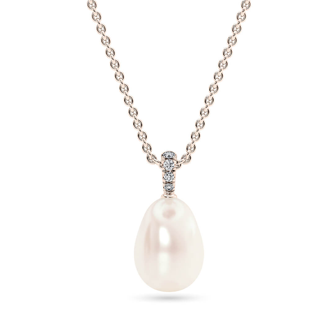 Tesora Oval Necklace in Rose Gold (18k)