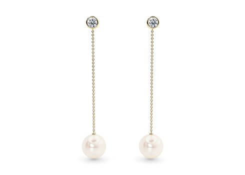 Maia Round Drops in 黄金（9K）