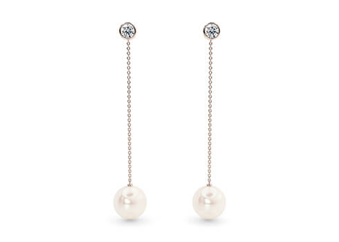 Maia Round Drops in Or rose