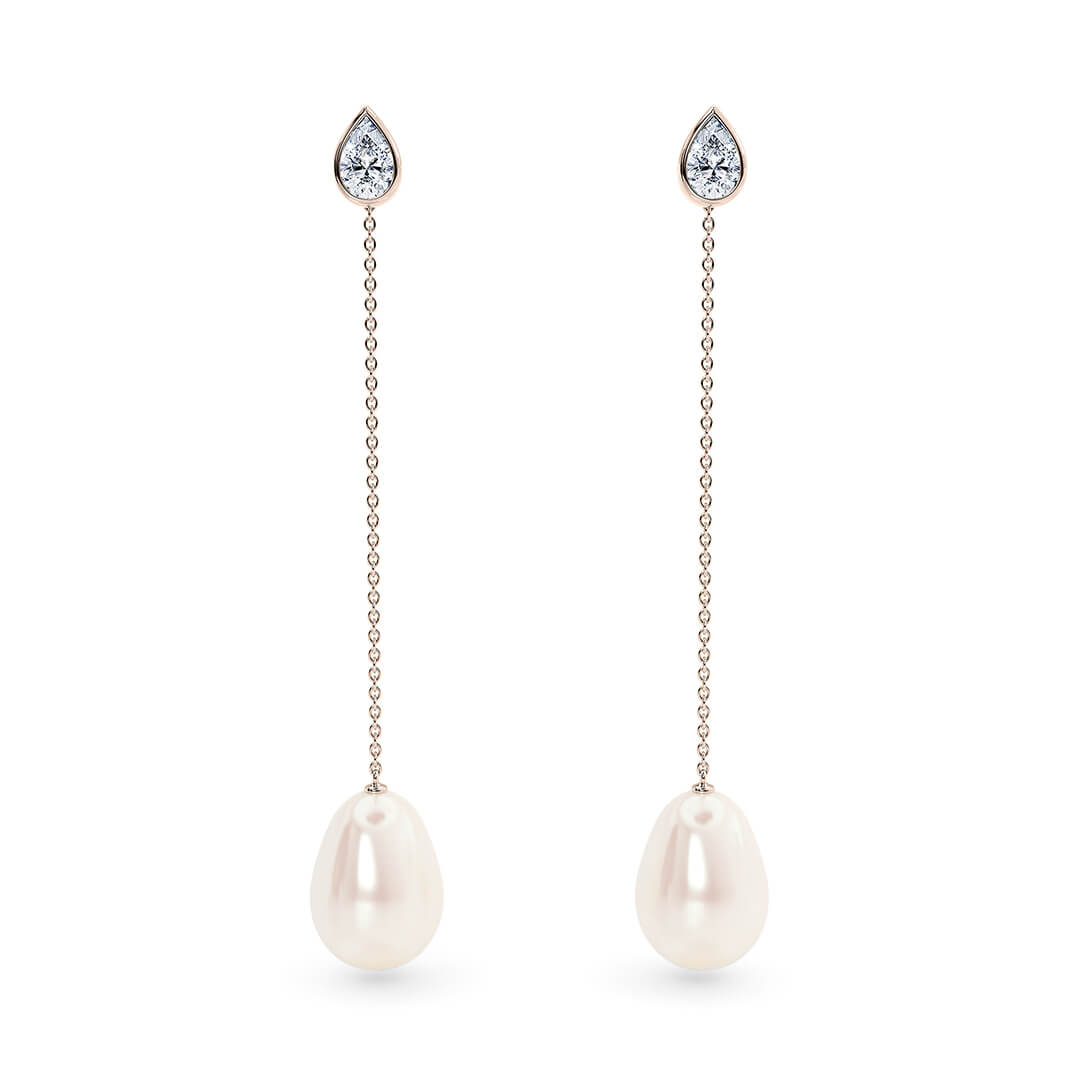 Maia Oval Drops in Rose Gold (18k)