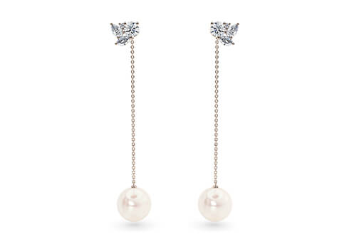 Thalia Round Drops in Or rose