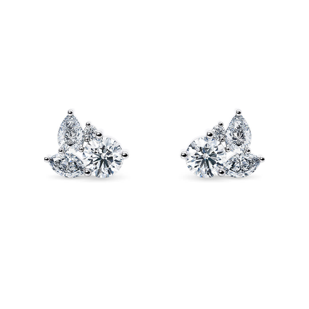 Thalia Oval Drops in White Gold (18k)