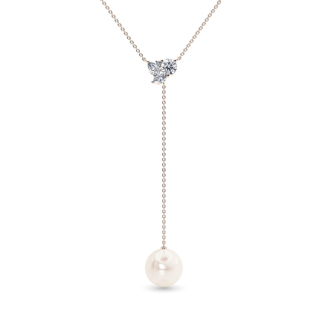 Thalia Round Necklace in Rose Gold (18k)