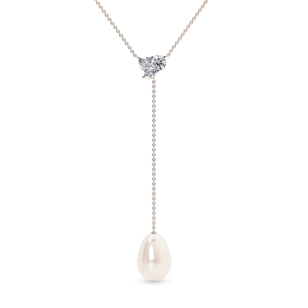 Thalia Oval Necklace in Rose Gold (18k)