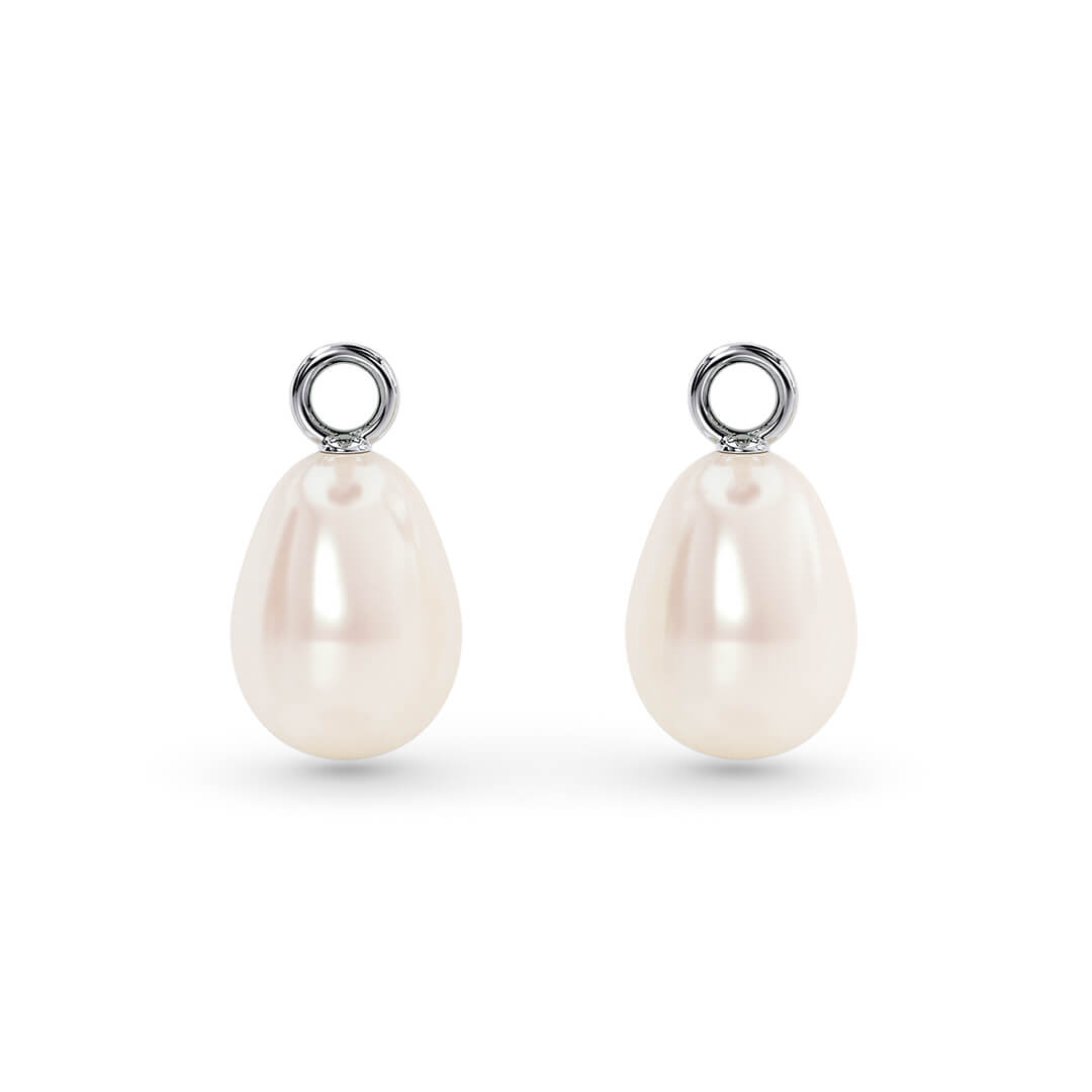 Tesora Oval Drops in White Gold (18k)