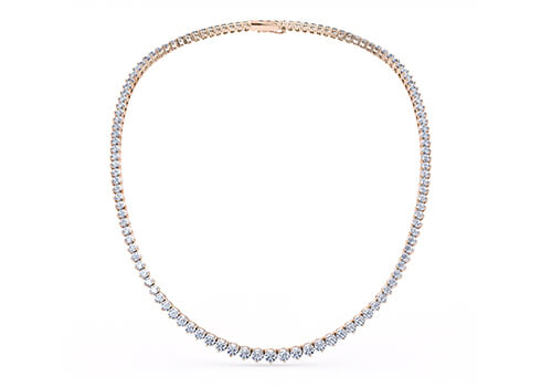 Regent Necklace in Rose Gold.